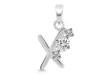 Cubic Zirconia Alphabet X Pendant CUZ-RDA-76.