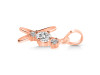 Cubic Zirconia Alphabet X Pendant CUZ-RDA-76.
