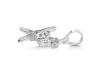 Cubic Zirconia Alphabet X Pendant CUZ-RDA-76.