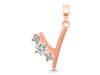 Cubic Zirconia Alphabet Y Pendant CUZ-RDA-77.