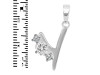 Cubic Zirconia Alphabet Y Pendant CUZ-RDA-77.