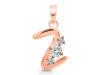 Cubic Zirconia Alphabet Z Pendant CUZ-RDA-78.