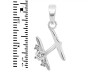 Cubic Zirconia Alphabet H Pendant CUZ-RDA-8.