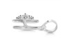 Cubic Zirconia Alphabet H Pendant CUZ-RDA-8.