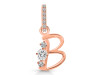 Cubic Zirconia Alphabet B Pendant CUZ-RDA-80.