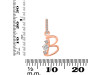 Cubic Zirconia Alphabet B Pendant CUZ-RDA-80.