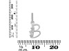Cubic Zirconia Alphabet B Pendant CUZ-RDA-80.