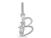 Cubic Zirconia Alphabet B Pendant CUZ-RDA-80.