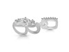 Cubic Zirconia Alphabet B Pendant CUZ-RDA-80.
