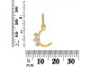 Cubic Zirconia Alphabet C Pendant CUZ-RDA-81.