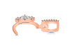 Cubic Zirconia Alphabet C Pendant CUZ-RDA-81.