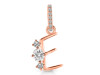 Cubic Zirconia Alphabet E Pendant CUZ-RDA-83.
