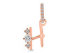 Cubic Zirconia Alphabet H Pendant CUZ-RDA-86.