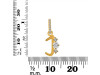 Cubic Zirconia Alphabet J Pendant CUZ-RDA-88.