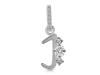 Cubic Zirconia Alphabet J Pendant CUZ-RDA-88.