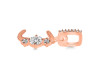 Cubic Zirconia Alphabet J Pendant CUZ-RDA-88.