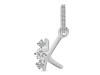 Cubic Zirconia Alphabet K Pendant CUZ-RDA-89.