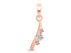 Cubic Zirconia Alphabet I Pendant CUZ-RDA-9.