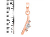Cubic Zirconia Alphabet I Pendant CUZ-RDA-9.
