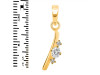 Cubic Zirconia Alphabet I Pendant CUZ-RDA-9.