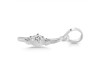 Cubic Zirconia Alphabet I Pendant CUZ-RDA-9.