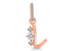 Cubic Zirconia Alphabet L Pendant CUZ-RDA-90.