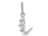 Cubic Zirconia Alphabet L Pendant CUZ-RDA-90.