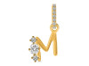 Cubic Zirconia Alphabet M Pendant CUZ-RDA-91.