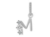 Cubic Zirconia Alphabet M Pendant CUZ-RDA-91.