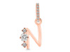 Cubic Zirconia Alphabet N Pendant CUZ-RDA-92.