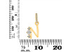 Cubic Zirconia Alphabet N Pendant CUZ-RDA-92.