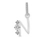 Cubic Zirconia Alphabet N Pendant CUZ-RDA-92.