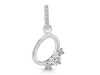 Cubic Zirconia Alphabet O Pendant CUZ-RDA-93.