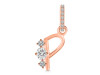 Cubic Zirconia Alphabet P Pendant CUZ-RDA-94.