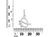 Cubic Zirconia Alphabet Q Pendant CUZ-RDA-95.