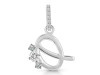 Cubic Zirconia Alphabet Q Pendant CUZ-RDA-95.