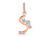 Cubic Zirconia Alphabet S Pendant CUZ-RDA-97.