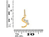 Cubic Zirconia Alphabet S Pendant CUZ-RDA-97.