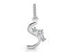 Cubic Zirconia Alphabet S Pendant CUZ-RDA-97.