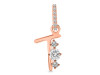 Cubic Zirconia Alphabet T Pendant CUZ-RDA-98.