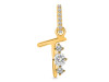 Cubic Zirconia Alphabet T Pendant CUZ-RDA-98.