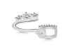 Cubic Zirconia Alphabet U Pendant CUZ-RDA-99.
