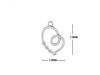 Cubic Zirconia Heart Necklace CUZ-RDN-51.
