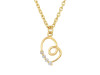 Cubic Zirconia Heart Necklace CUZ-RDN-51.