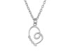 Cubic Zirconia Heart Necklace CUZ-RDN-51.
