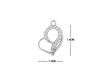 Cubic Zirconia Heart Necklace CUZ-RDN-55.