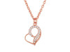 Cubic Zirconia Heart Necklace CUZ-RDN-55.