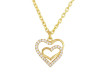 Cubic Zirconia Heart Necklace CUZ-RDN-56.