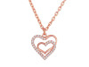 Cubic Zirconia Heart Necklace CUZ-RDN-56.