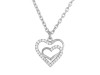 Cubic Zirconia Heart Necklace CUZ-RDN-56.